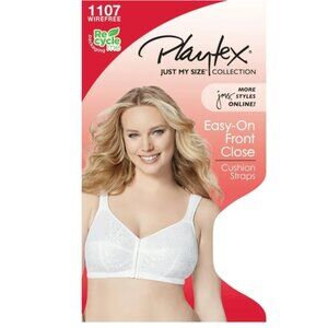 Playtex Women Front-Close Bra, Wireless Bra for Women, Padded Cushioned Bra 38D